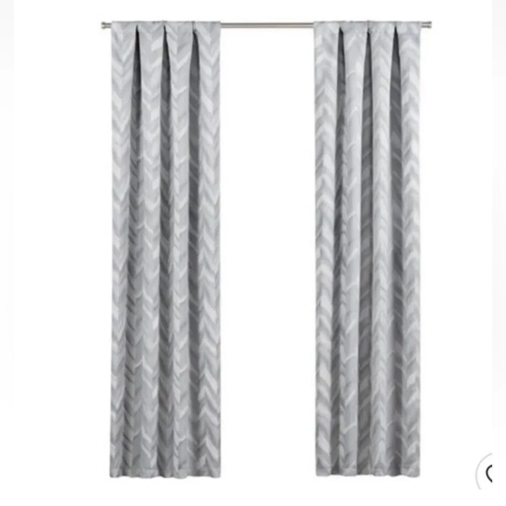 Haley Thermaweave Blackout Curtain Panel - Eclipse Sz 37x95 Haley Silver Single